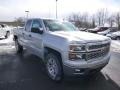2014 Silver Ice Metallic Chevrolet Silverado 1500 LT Double Cab 4x4  photo #3