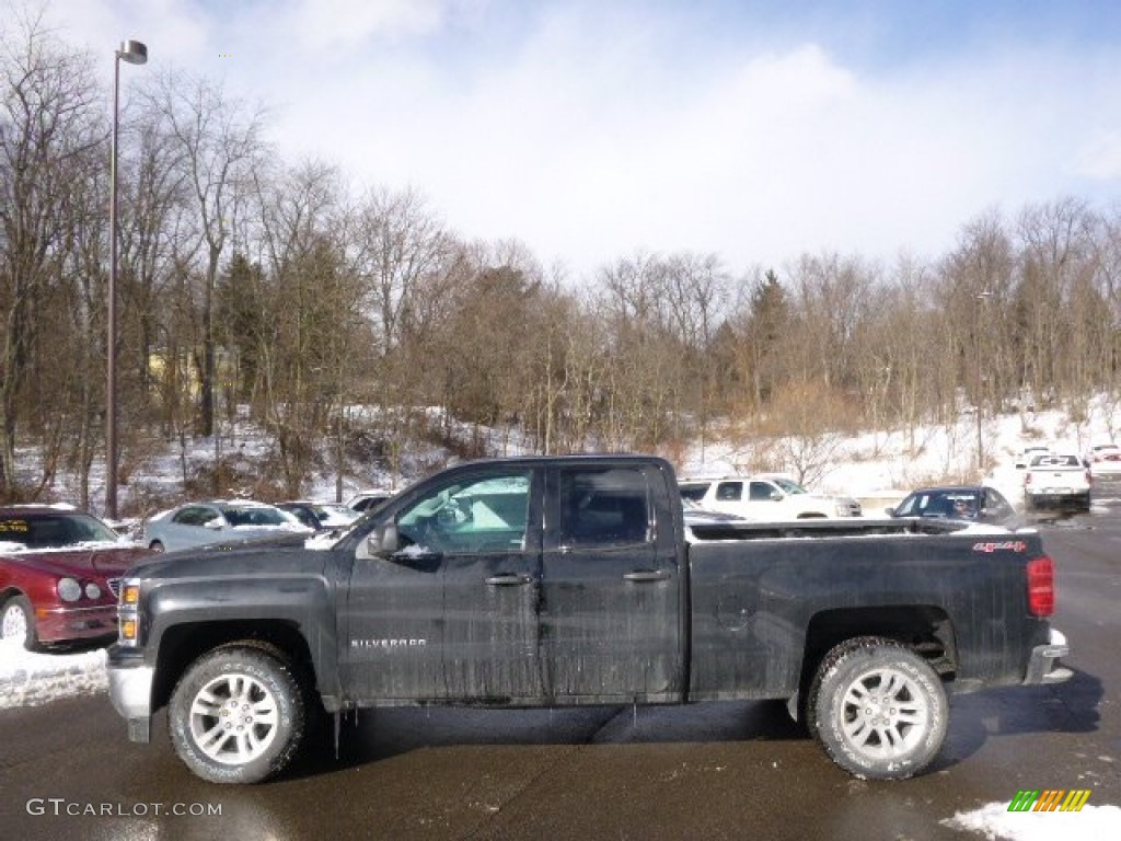 2014 Silverado 1500 LT Double Cab 4x4 - Black / Jet Black photo #8