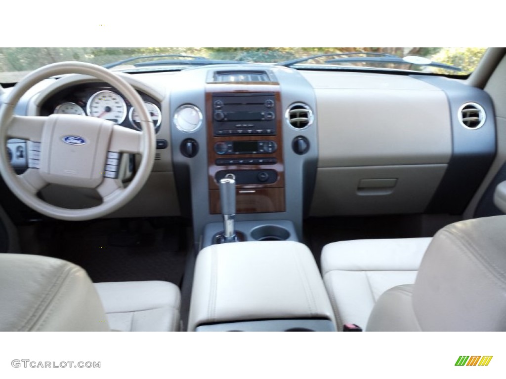 2004 F150 Lariat SuperCrew 4x4 - Oxford White / Tan photo #8