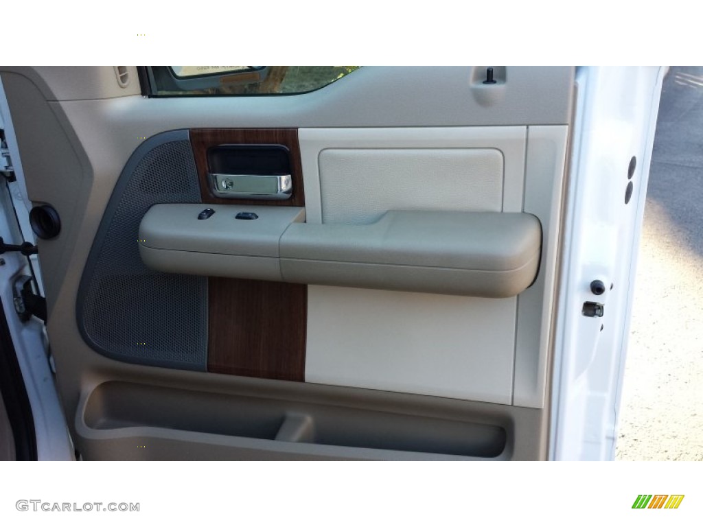 2004 F150 Lariat SuperCrew 4x4 - Oxford White / Tan photo #29