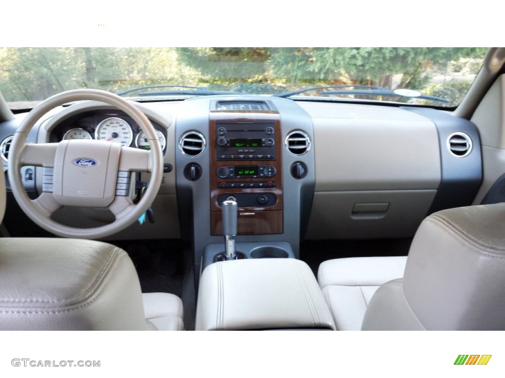2004 F150 Lariat SuperCrew 4x4 - Oxford White / Tan photo #35