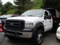 Oxford White - F550 Super Duty XL SuperCab Chassis 4x4 Dump Truck Photo No. 1