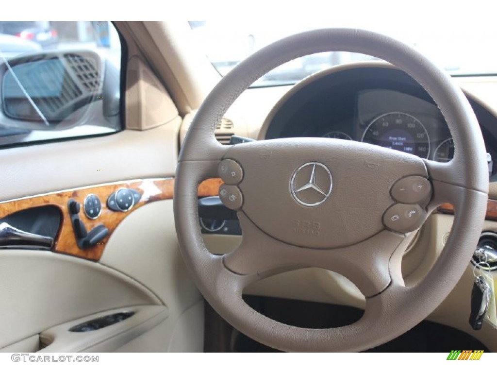 2009 Mercedes-Benz E 320 BlueTEC Sedan Cashmere Steering Wheel Photo #90094443