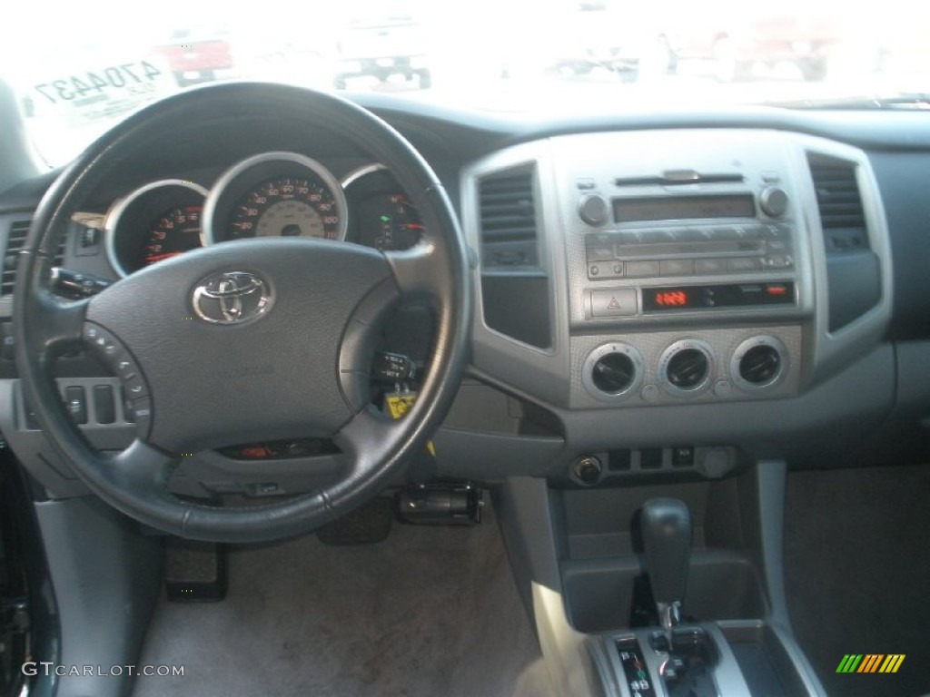 2009 Tacoma V6 SR5 PreRunner Double Cab - Timberland Green Mica / Graphite Gray photo #13