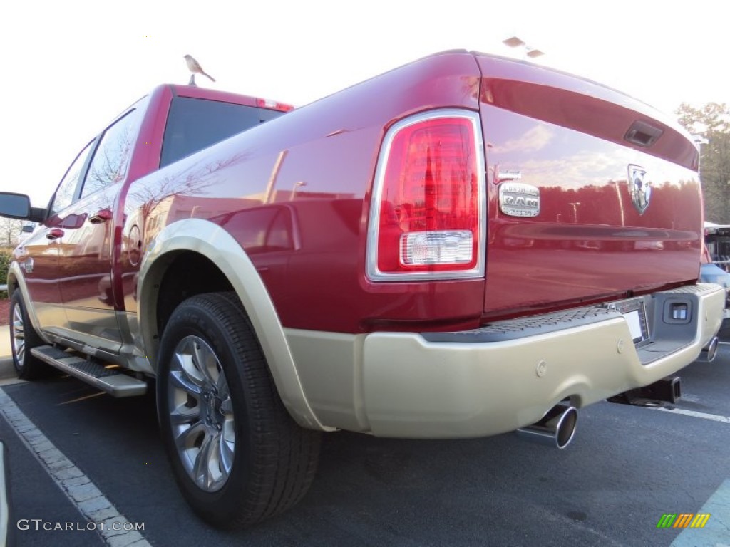 2014 1500 Laramie Longhorn Crew Cab - Deep Cherry Red Crystal Pearl / Longhorn Canyon Brown/Light Frost photo #2