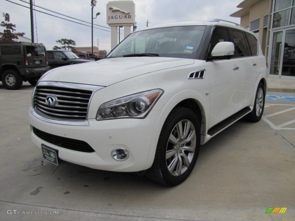 Moonlight White 2014 Infiniti QX80 Standard QX80 Model Exterior Photo #90097626