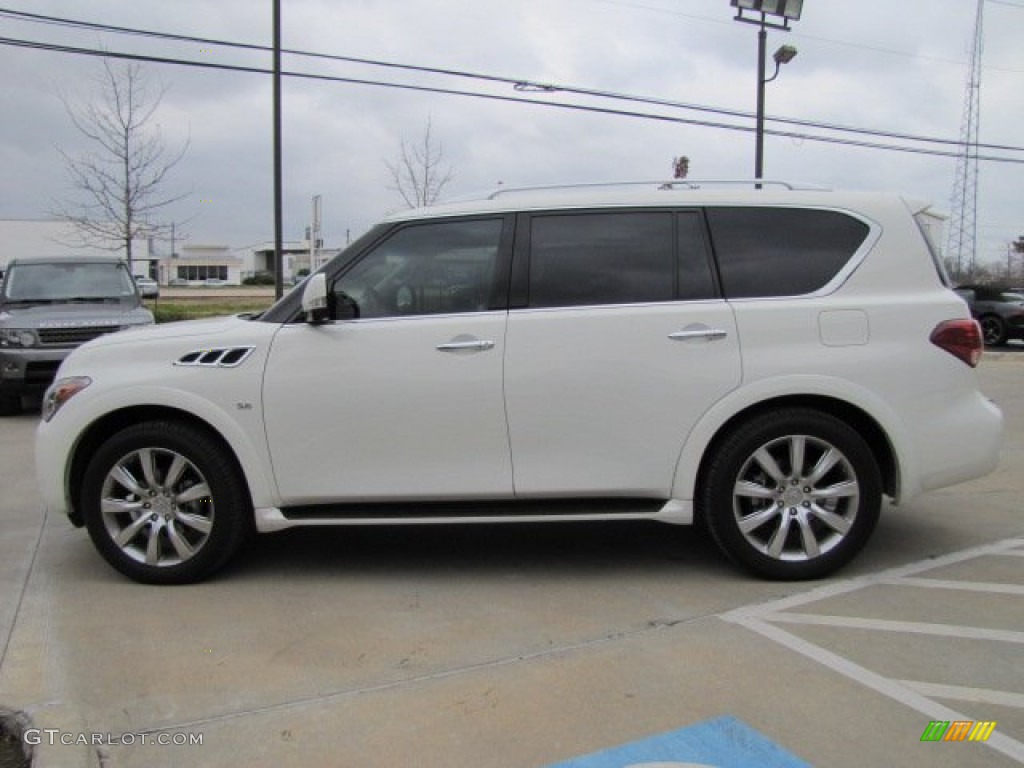 Moonlight White 2014 Infiniti QX80 Standard QX80 Model Exterior Photo #90097653