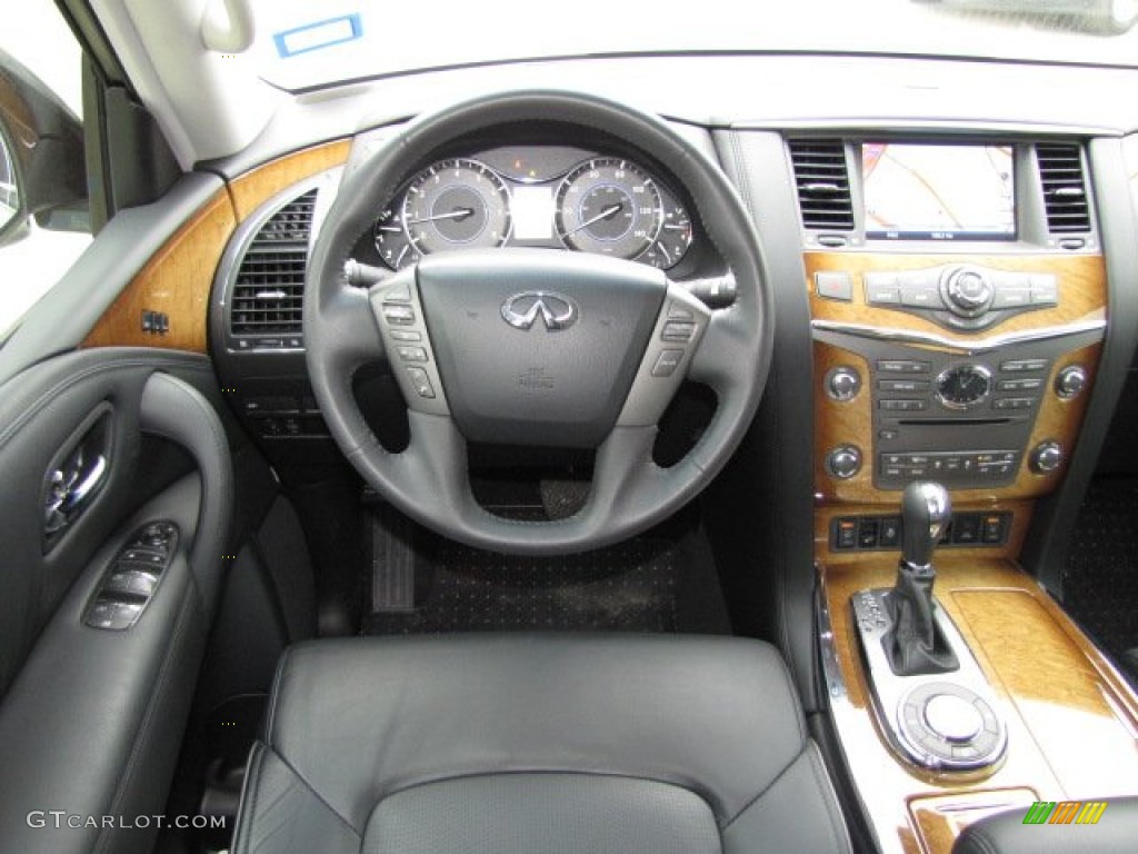 2014 Infiniti QX80 Standard QX80 Model Graphite Dashboard Photo #90097740