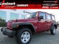 Deep Cherry Red Crystal Pearl 2013 Jeep Wrangler Unlimited Sport 4x4