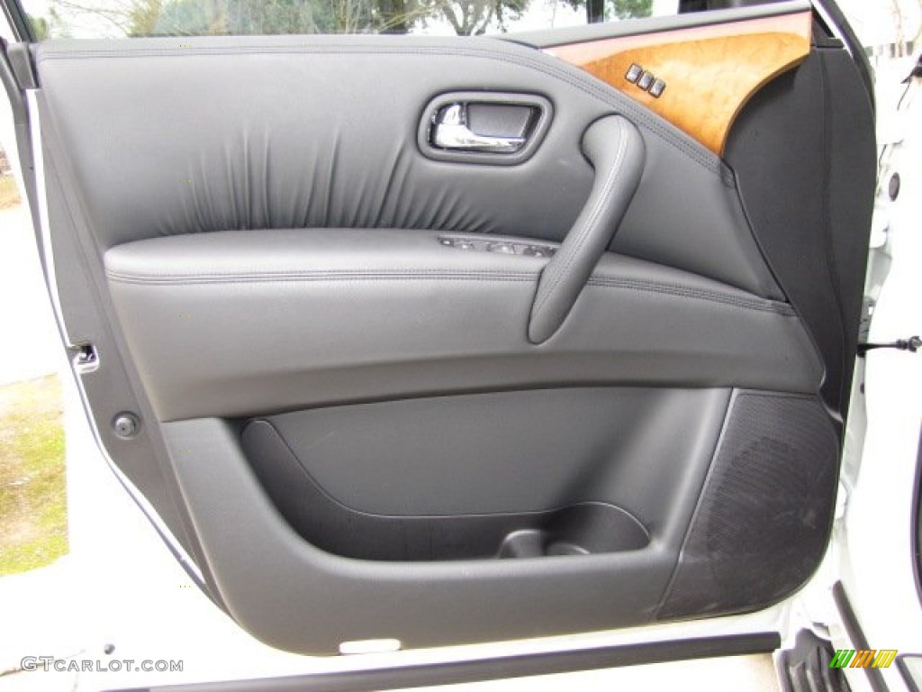 2014 Infiniti QX80 Standard QX80 Model Graphite Door Panel Photo #90098253
