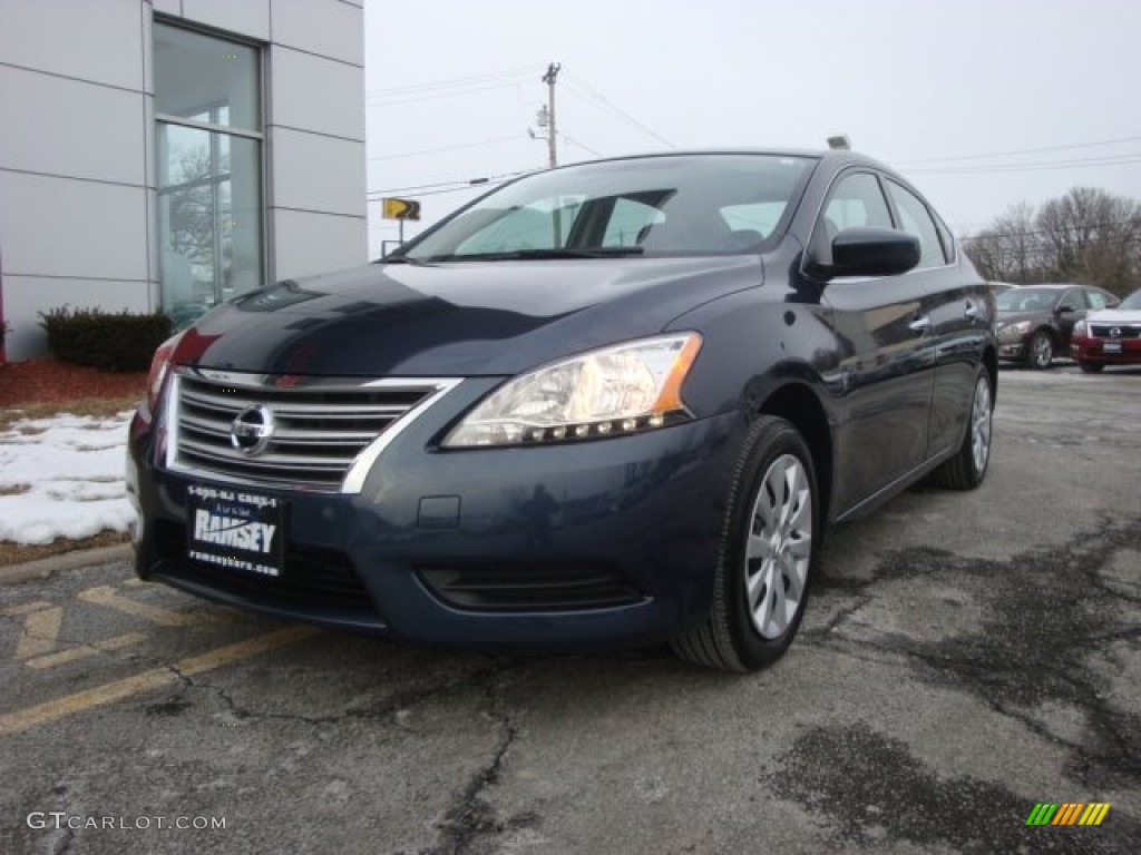 2013 Sentra S - Graphite Blue / Charcoal photo #1