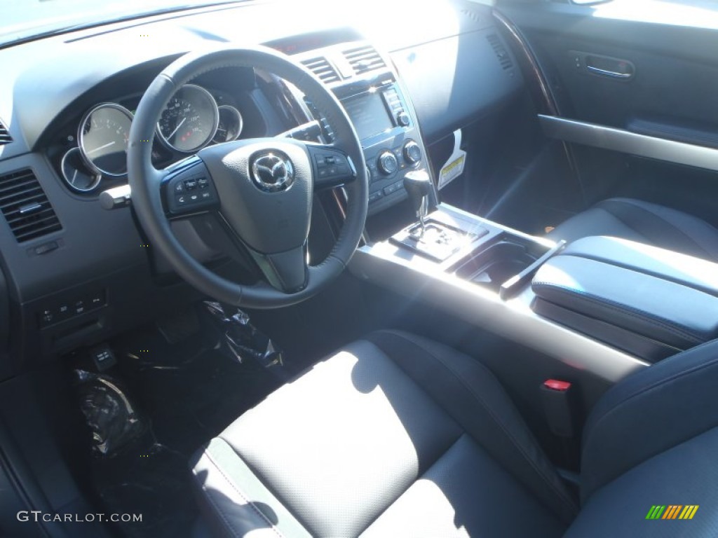 Black Interior 2014 Mazda CX-9 Grand Touring Photo #90102813