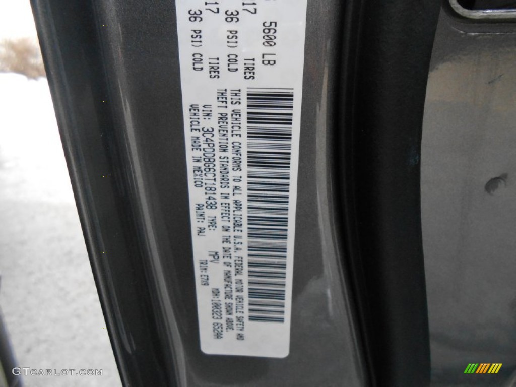 2012 Journey SXT AWD - Storm Grey Pearl / Black photo #25