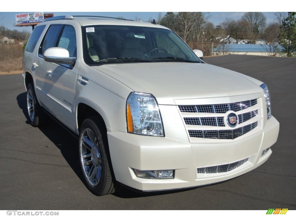 White Diamond Tricoat 2014 Cadillac Escalade Premium AWD Exterior Photo #90104757