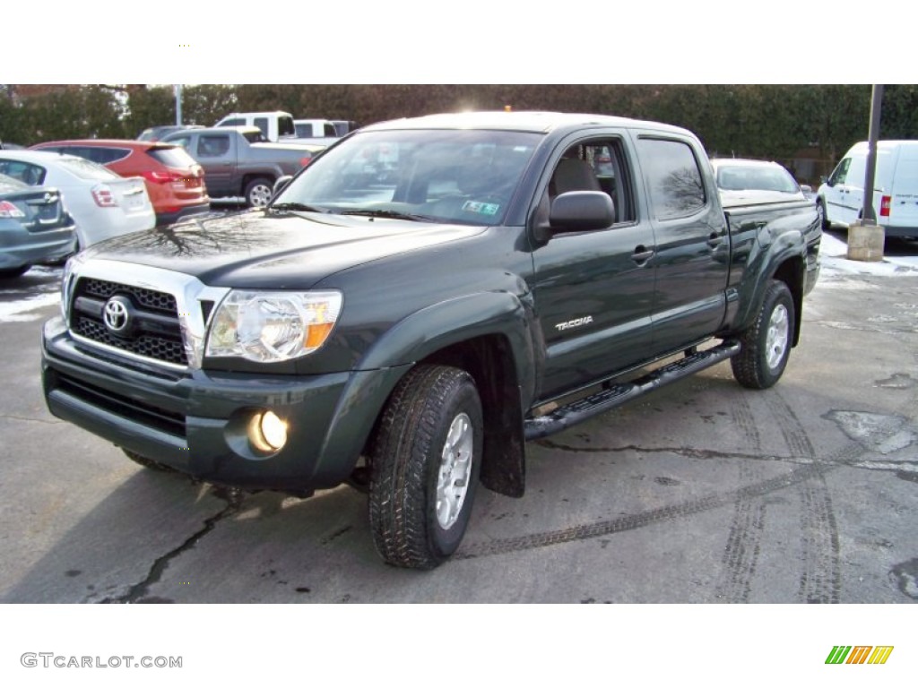 2011 Tacoma V6 TRD Sport Double Cab 4x4 - Timberland Green Mica / Graphite Gray photo #1