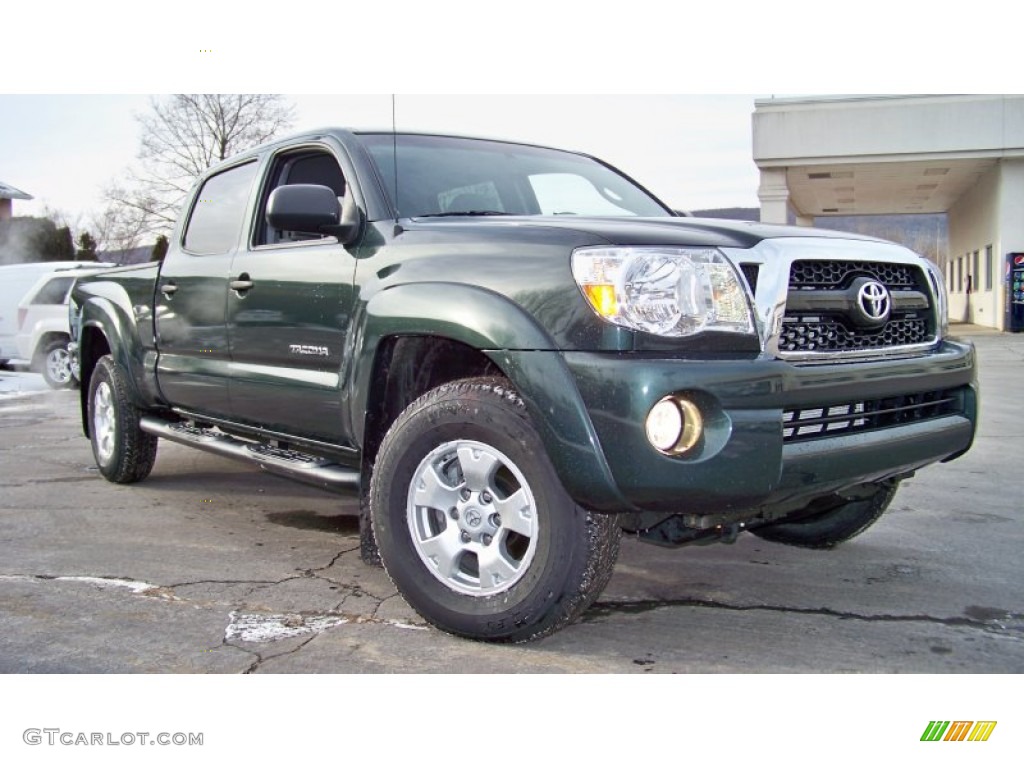 2011 Tacoma V6 TRD Sport Double Cab 4x4 - Timberland Green Mica / Graphite Gray photo #20