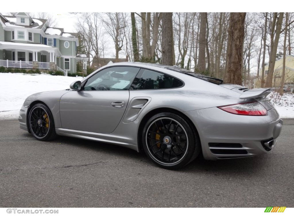 2011 911 Turbo S Coupe - GT Silver Metallic / Black photo #4