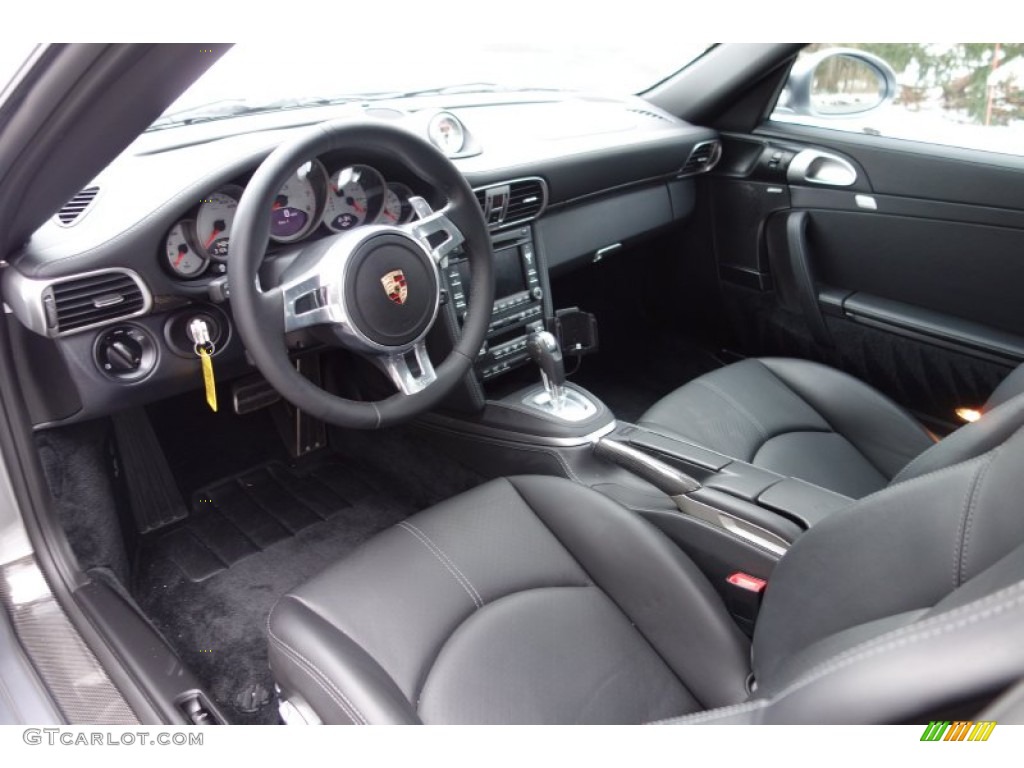 Black Interior 2011 Porsche 911 Turbo S Coupe Photo #90107689