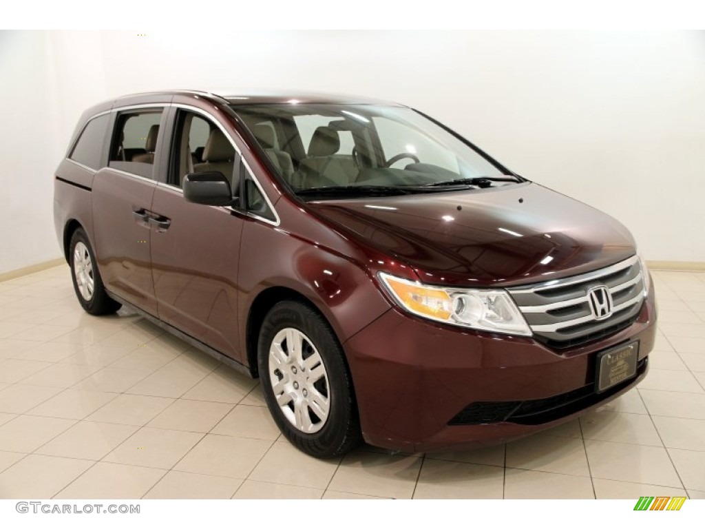 2012 Odyssey LX - Dark Cherry Pearl II / Beige photo #1