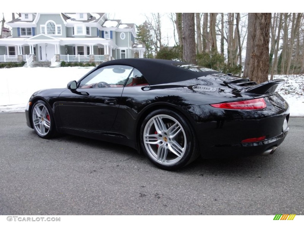 2013 911 Carrera S Cabriolet - Black / Carrera Red Natural Leather photo #4