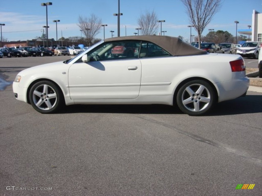 2003 A4 1.8T Cabriolet - Polar White / Beige photo #3