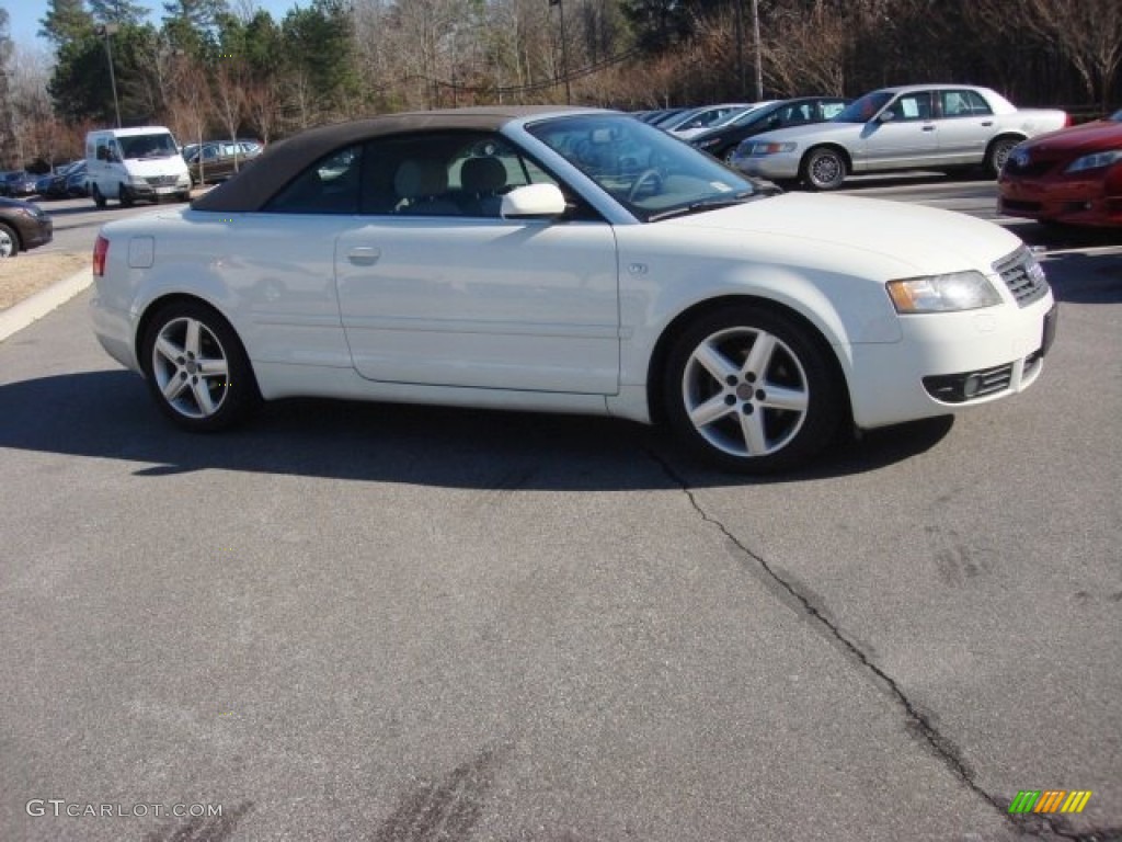 2003 A4 1.8T Cabriolet - Polar White / Beige photo #4