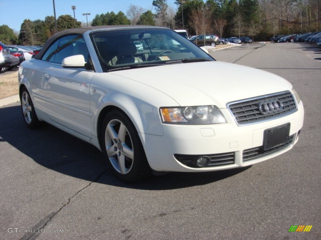 2003 A4 1.8T Cabriolet - Polar White / Beige photo #5