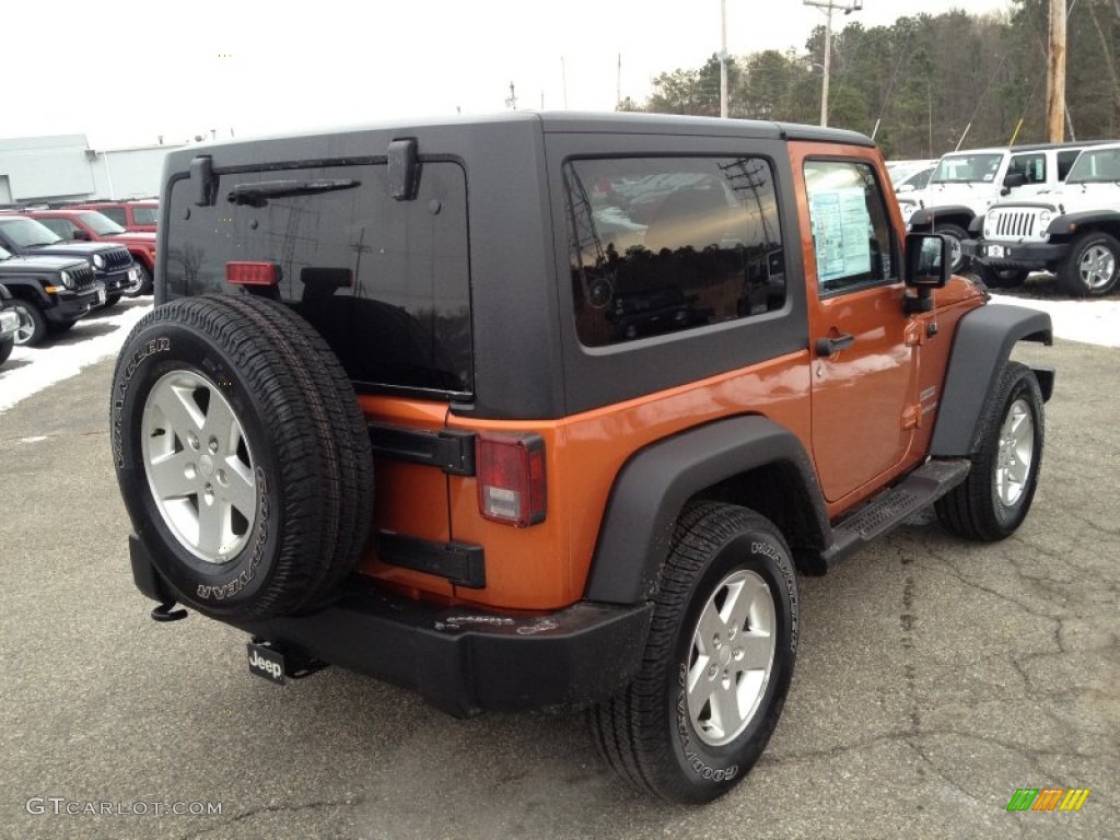 2011 Wrangler Sport S 4x4 - Mango Tango Pearl / Black photo #12