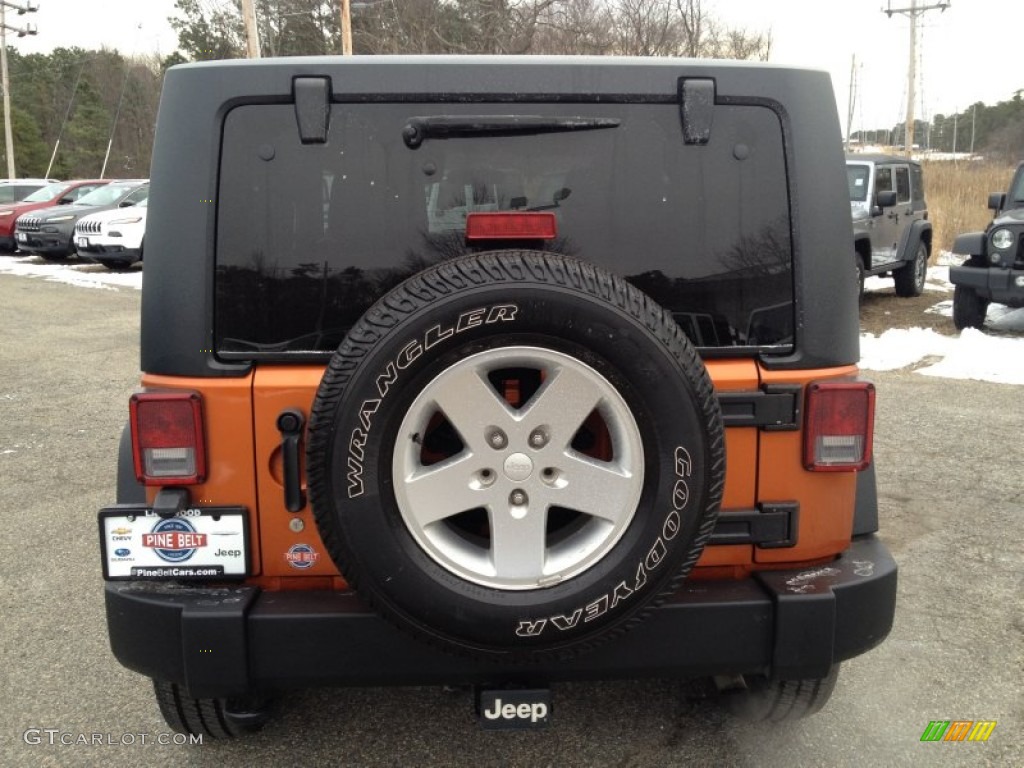 2011 Wrangler Sport S 4x4 - Mango Tango Pearl / Black photo #13