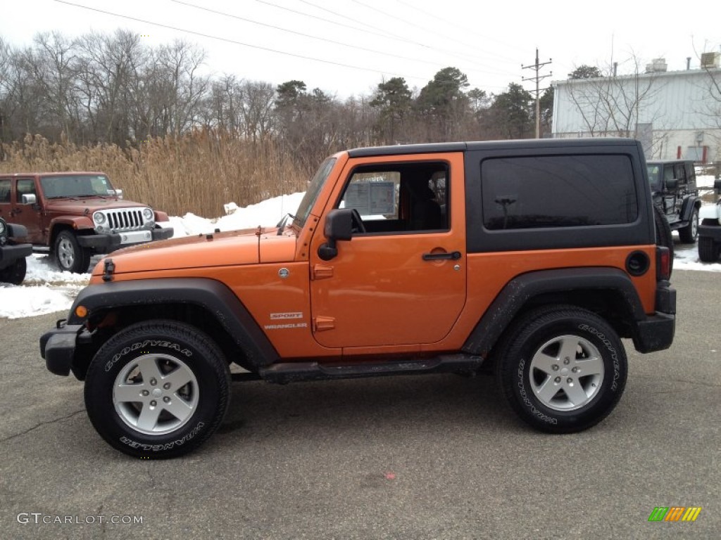 2011 Wrangler Sport S 4x4 - Mango Tango Pearl / Black photo #16