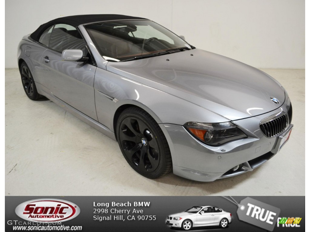 2007 6 Series 650i Convertible - Silver Grey Metallic / Chateau Red photo #1