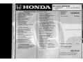 2014 Honda CR-Z Hybrid Window Sticker