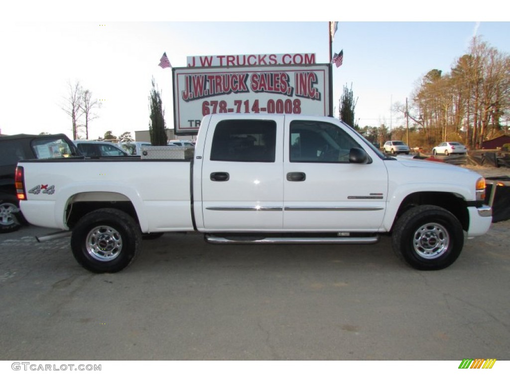 2005 Sierra 2500HD SLT Crew Cab 4x4 - Summit White / Neutral photo #10