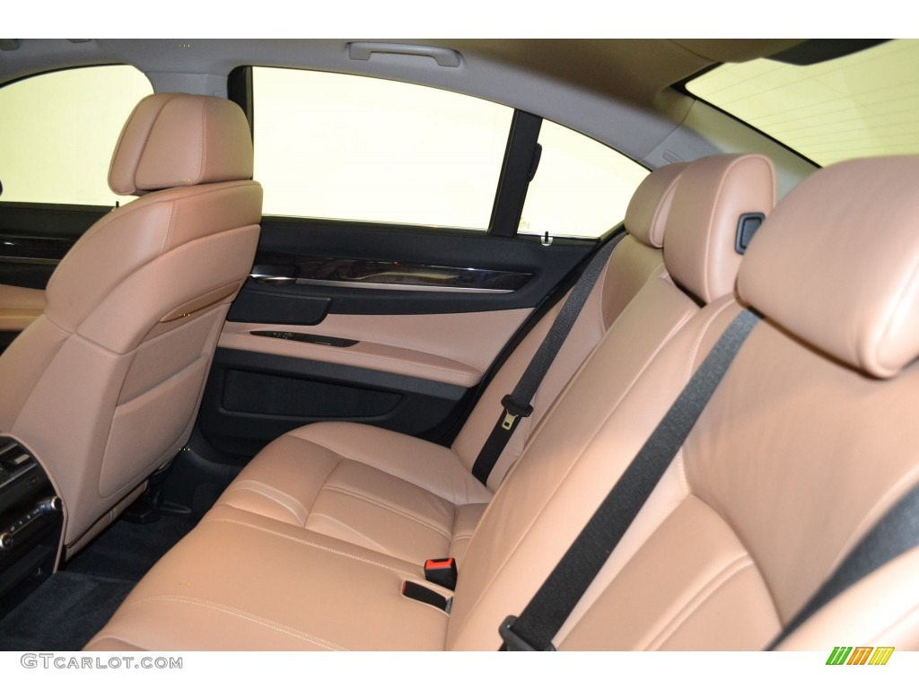 Saddle/Black Nappa Leather Interior 2011 BMW 7 Series 750i Sedan Photo #90112728