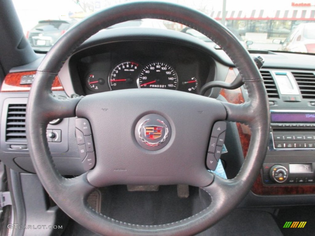 2006 Cadillac DTS Luxury Midnight Blue Steering Wheel Photo #90114315