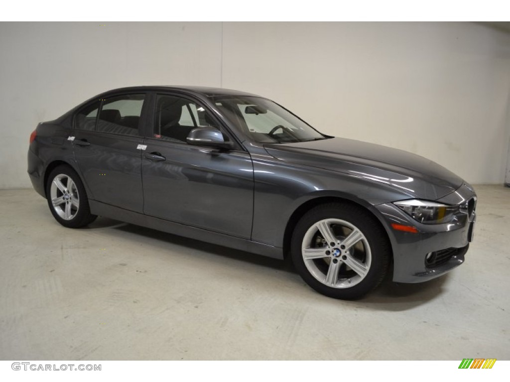 2014 3 Series 320i Sedan - Mineral Grey Metallic / Black photo #2