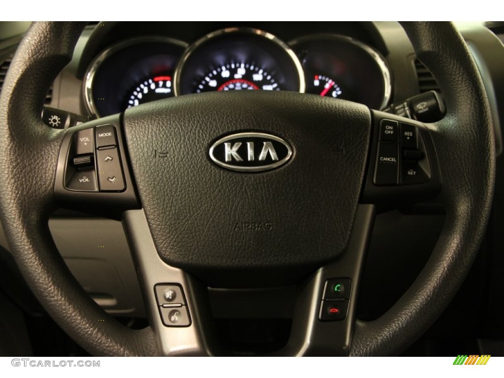 2011 Kia Sorento LX Gray Steering Wheel Photo #90122085