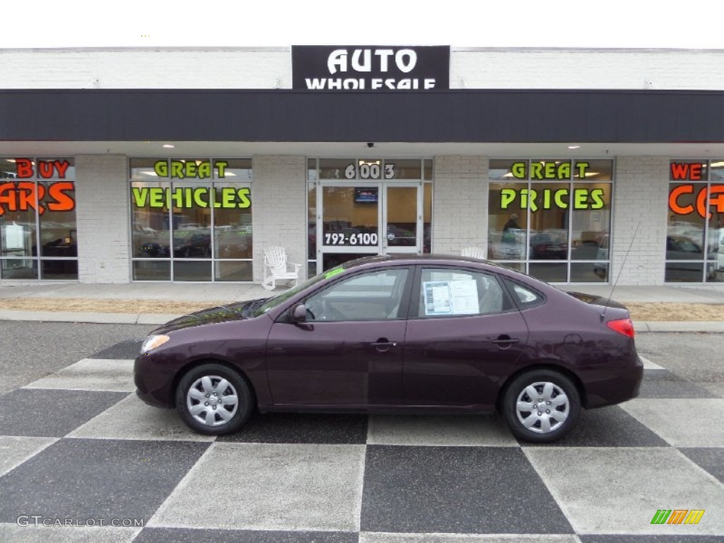 2008 Elantra GLS Sedan - Purple Rain Metallic / Beige photo #1