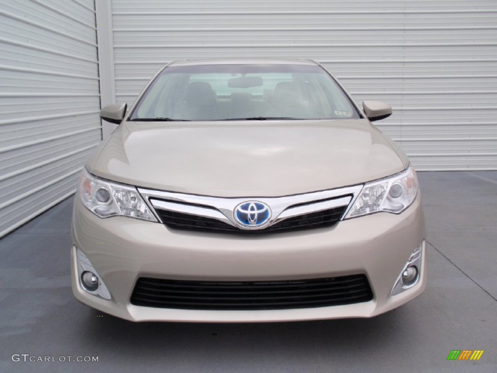 2014 Camry Hybrid XLE - Champagne Mica / Ivory photo #8