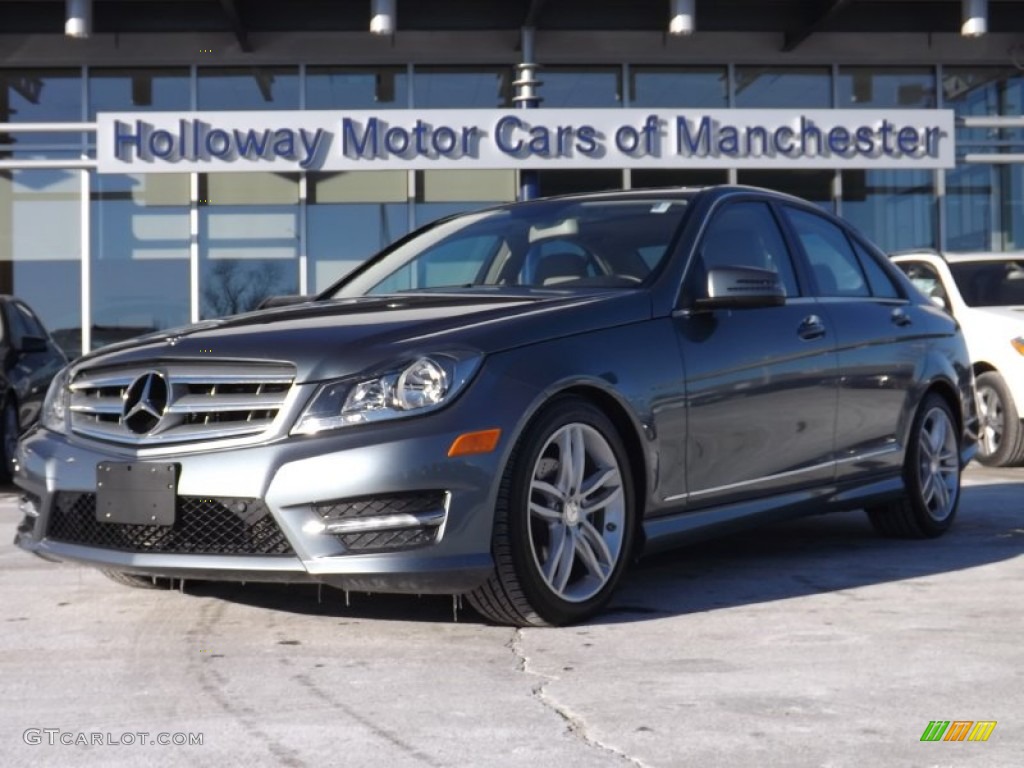 2012 C 300 Sport 4Matic - Sapphire Grey Metallic / Ash photo #1