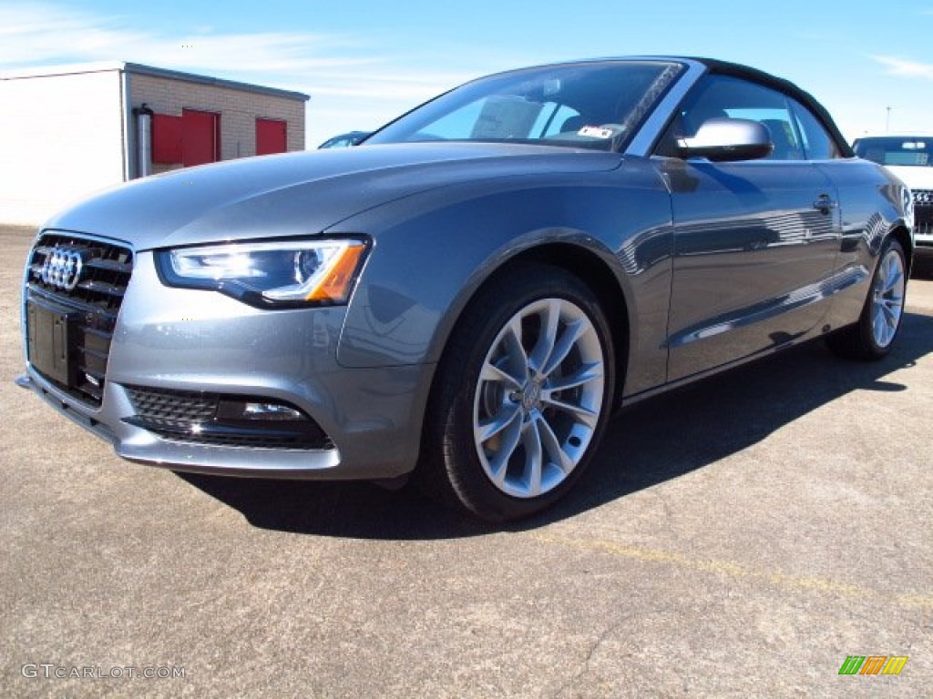 Monsoon Gray Metallic 2014 Audi A5 2.0T quattro Cabriolet Exterior Photo #90126262