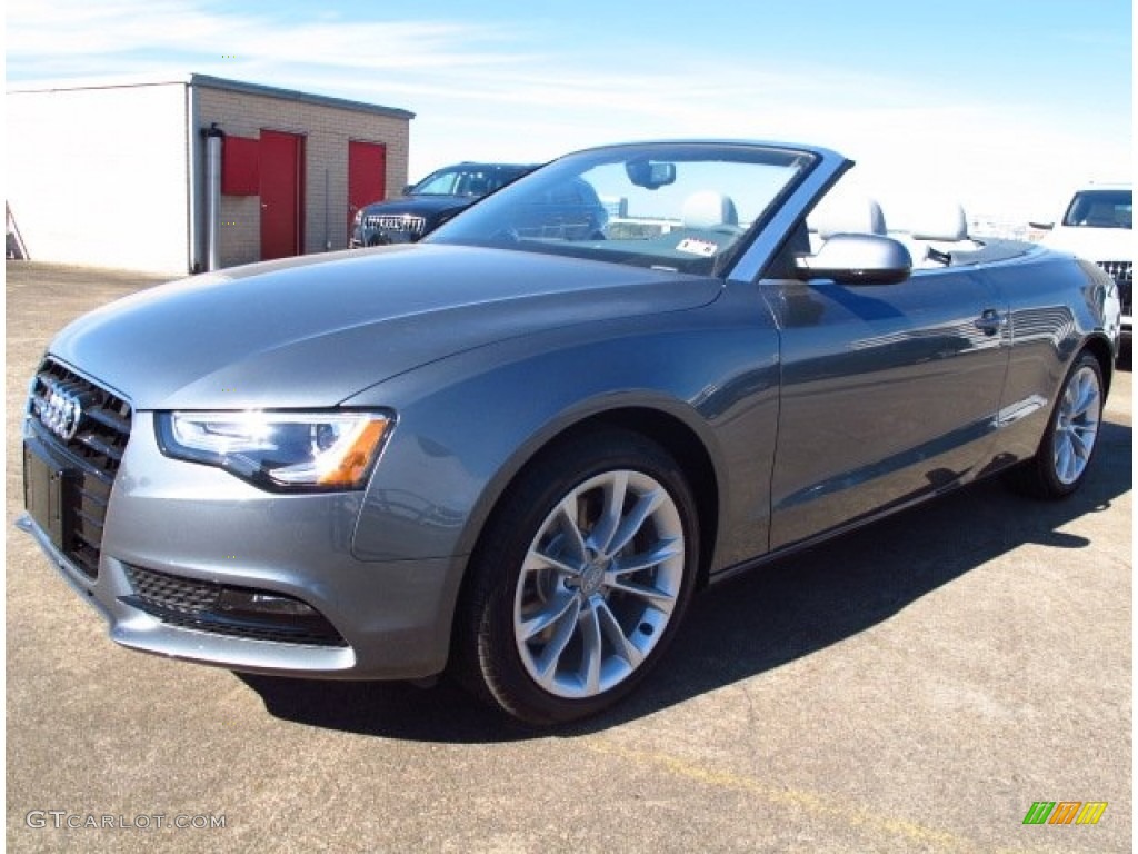 Monsoon Gray Metallic 2014 Audi A5 2.0T quattro Cabriolet Exterior Photo #90126330