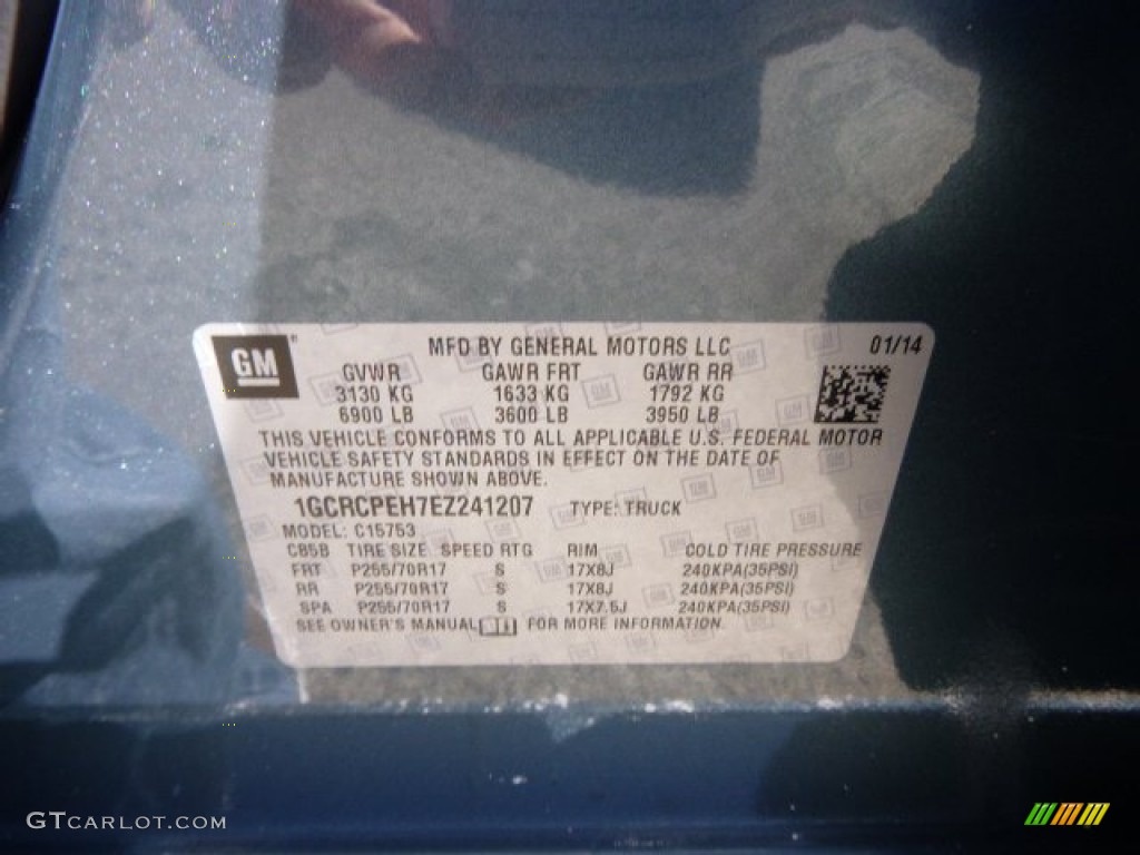 2014 Silverado 1500 WT Double Cab - Blue Granite Metallic / Jet Black/Dark Ash photo #20