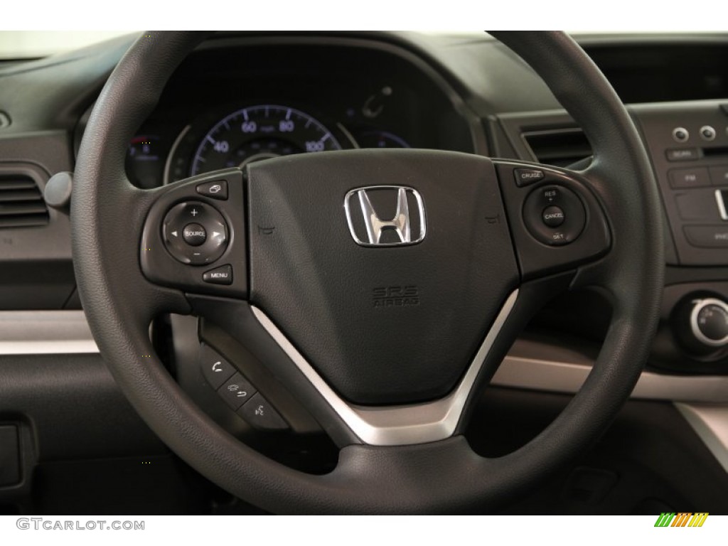 2012 Honda CR-V EX 4WD Black Steering Wheel Photo #90128140