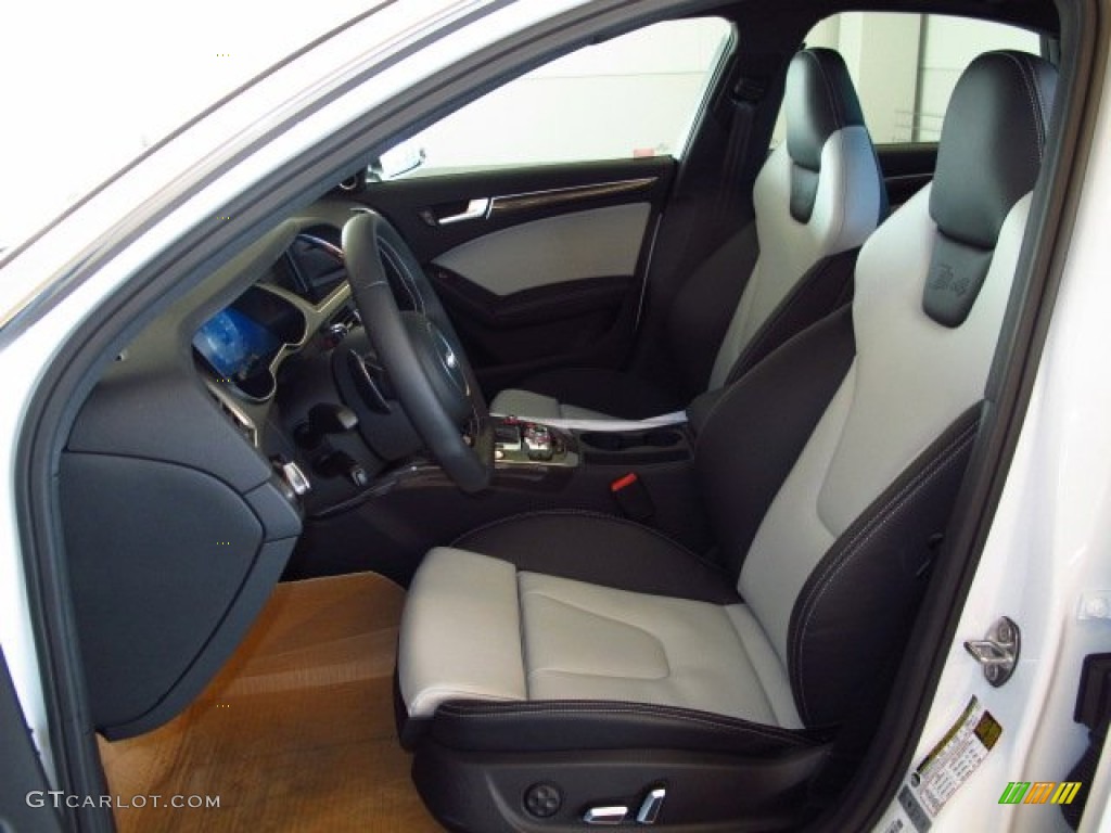 Black/Lunar Silver Interior 2014 Audi S4 Premium plus 3.0 TFSI quattro Photo #90128515