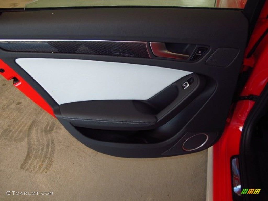 2014 Audi S4 Premium plus 3.0 TFSI quattro Black/Lunar Silver Door Panel Photo #90129147