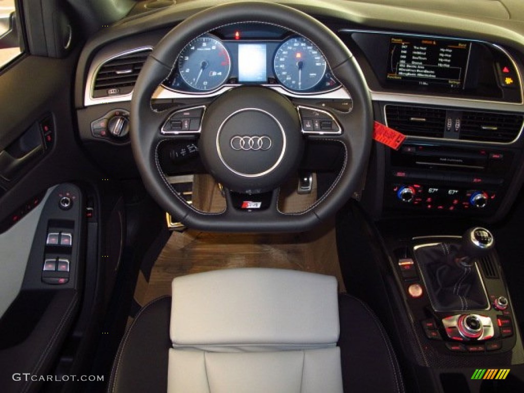2014 Audi S4 Premium plus 3.0 TFSI quattro Black/Lunar Silver Dashboard Photo #90129190