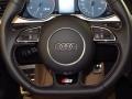 2014 Audi S4 Black/Lunar Silver Interior Steering Wheel Photo