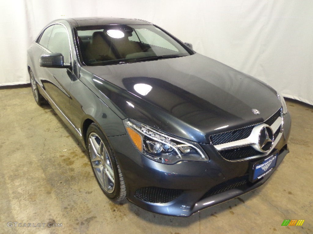 2014 E 350 4Matic Coupe - Steel Gray Metallic / Black photo #1