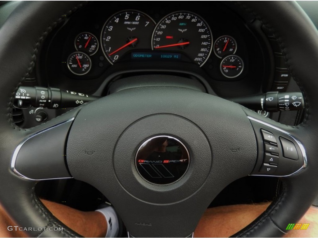 2012 Chevrolet Corvette Grand Sport Coupe Ebony Steering Wheel Photo #90130111